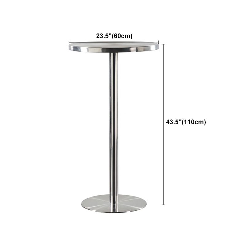 Industrial Round Bar Counter Table Metal Dining Table for Kitchen Clearhalo 'Bar Furniture' 'Bar Tables' 'bar_tables' 'furn' 'furn_bar_tables' 'Furniture' 'furniture_bar_tables' 'Kitchen & Dining Furniture' 1200x1200_80bec5cd-9ad3-4179-9d08-5bb610ee7227