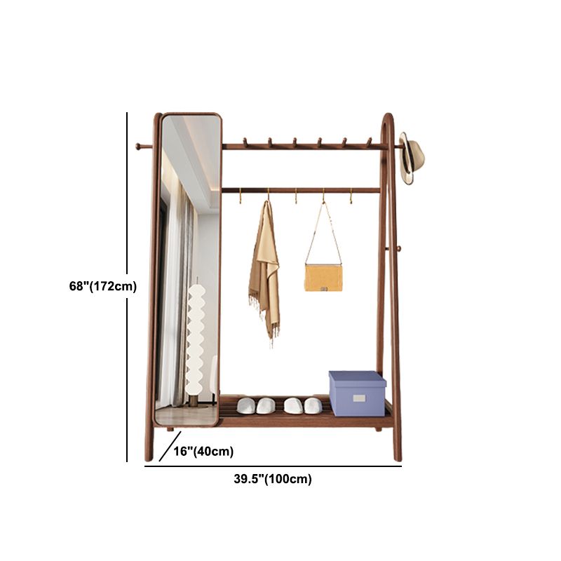 Brown in stile contemporaneo armadio cenere di cenere armadio aperto con asta di abbigliamento