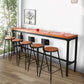 Brown Modern Style Table Solid Wood and Iron Milk Tea Shop Lounge Bar Table Clearhalo 'Bar Furniture' 'Bar Tables' 'bar_tables' 'furn' 'furn_bar_tables' 'Furniture' 'furniture_bar_tables' 'Kitchen & Dining Furniture' 1200x1200_80c1273d-5016-4fab-97ca-bfd5bfe45ee0