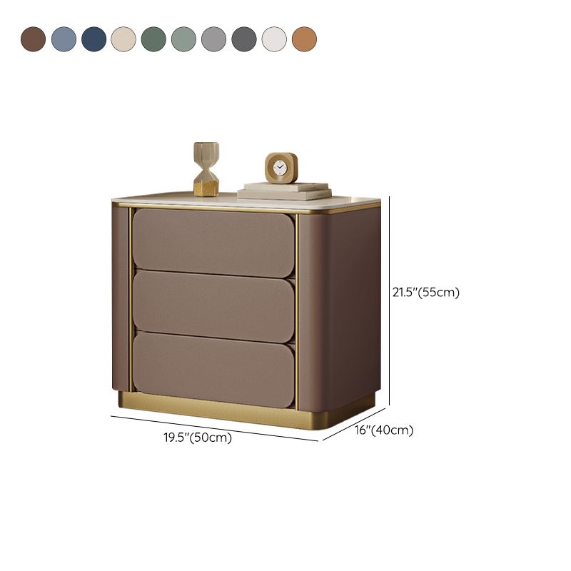 Stein am Nachtschrank Klassiker Glambett Nachttisch mit 3 Schubladen