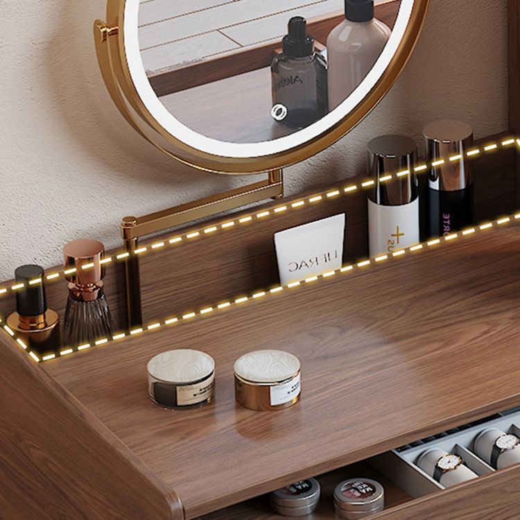 Scandinavian Solid Wood Table Makeup Vanity with Drawers for Bedroom Clearhalo 'Bedroom Furniture' 'furn' 'furn_makeup_vanities' 'Furniture' 'Makeup Vanities' 'makeup_vanities' 1200x1200_80c32b17-b5b3-4f13-a1ef-9040b3fe537f