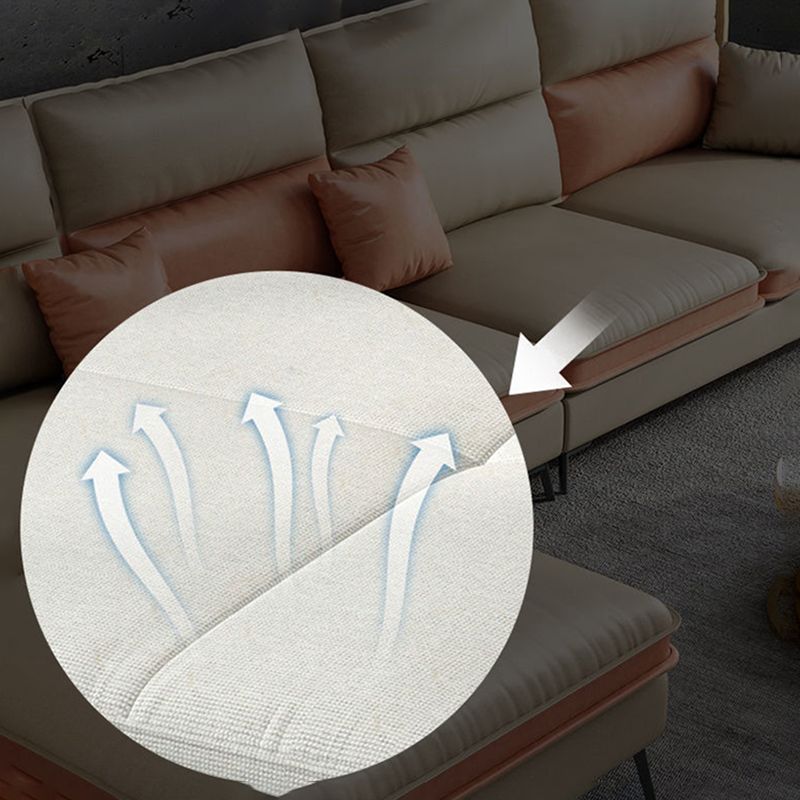 Nordic faux cuir stationnaire salon carré canapé de bras carré