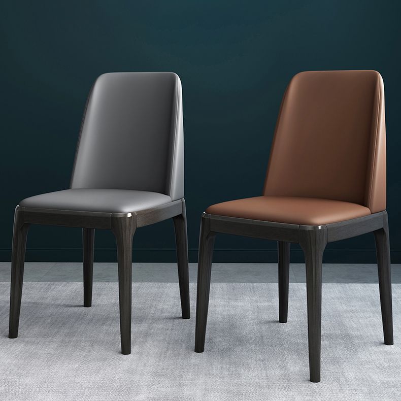 Leather Scandinavian Restaurant Side Chair Colorful Parsons Dining Chair Clearhalo ' kitchen&dining_furn' 'Dining Chairs' 'Dining Tables & Seating' 'dining_chair' 'furn' 'furn_dining_chair' 'Furniture' 'furniture_dining_chair' 'Kitchen & Dining Furniture' 'kitchen' 1200x1200_80c45441-90e8-4de3-893b-3a1314b57684