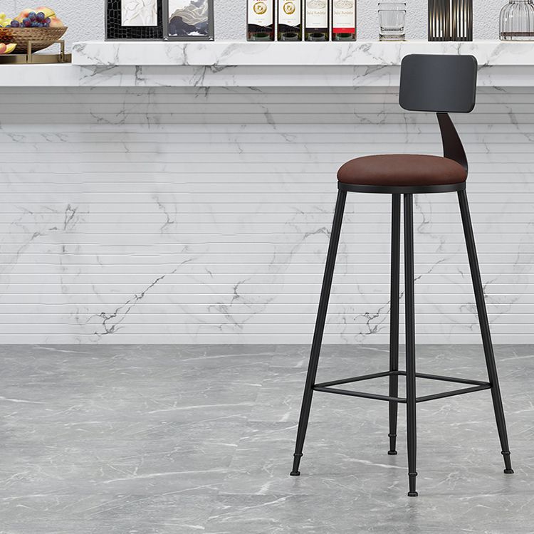 Industrial Coffee Shop Footrest Stool Matte Finish Iron Bar Stool Clearhalo 'Bar Furniture' 'Bar Stools' 'bar_stools' 'furn' 'furn_bar_stools' 'Furniture' 'furniture_bar_stools' 'Kitchen & Dining Furniture' 1200x1200_80c901cf-5d1f-40bd-8a2f-9a1e00da1235