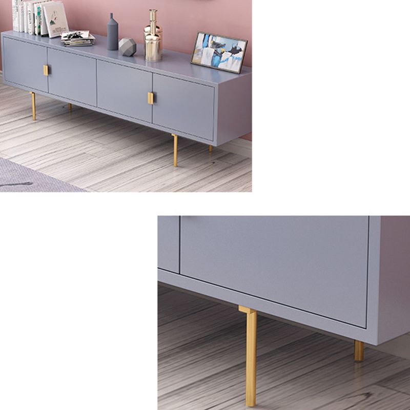 Glam Wood TV Media Stand 16" W Enclosed Storage TV Stand Console with Cabinets Clearhalo 'furn' 'furn_tv_stands_entertainment_centers' 'Furniture' 'Living Room Furniture' 'TV Stands & Entertainment Centers' 'TV Stands & Media Storage Furniture' 'tv_stands_entertainment_centers' 1200x1200_80c97729-bc2e-4c72-9cd0-d8d6948d61e3