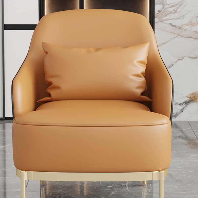 グラムラウンドアームベーシック4レッグアクセントアームチェア付きクロムベース