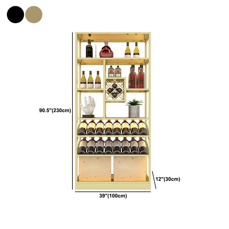 Freestanding Luxury Wine Jail Metal with Shelf Wine Rack Kit 11.8"Wide Clearhalo 'furn' 'furn_wine_racks' 'Furniture' 'Kitchen & Dining Furniture' 'Wine Racks' 'wine_racks' 1200x1200_80cc9ed2-9c4b-4f6c-ae4d-3267cc6c53fe