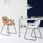 Contemporary Plastic Barstool Armed Stool with Steel Black Frame