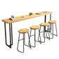 Modern Solid Wood Bistro Accent Dining Table Rectangle Bar Table in Natural Clearhalo 'Bar Furniture' 'Bar Tables' 'bar_tables' 'furn' 'furn_bar_tables' 'Furniture' 'furniture_bar_tables' 'Kitchen & Dining Furniture' 1200x1200_80ce5635-fdad-4c65-9980-eb1eb7618881