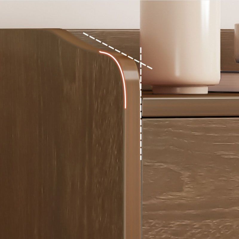 Eigentijdse borst verticale houten combo dressoir met lade