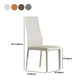Contemporary Side Chair with High Back Faux Leather Dining Chair for Home