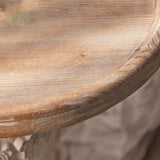 ペデスタルが苦しんでいる丸いソファサイドアクセントテーブル白い素朴なサイドエンドテーブル