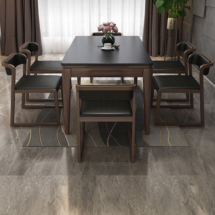 Mesa de comedor de piedra de 4 pies, mesa de comedor de estilo moderno para el hogar
