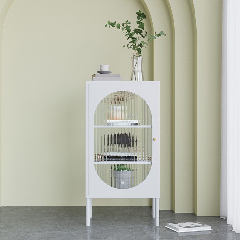 19.5 "L metalen dressoir met glazen deur moderne indoor dinerserver met kast