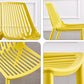 Modern Plastic Chair Slat Back Side Chair in Matte Finish for Home
