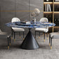 Metal Pedestal Dining Table Round Stone Top Dining Table for Dining Room Clearhalo 'Dining Tables & Seating' 'Dining Tables' 'dining_table' 'furn' 'furn_dining_table' 'Furniture' 'Kitchen & Dining Furniture' 1200x1200_80d25d5b-6390-4879-85ea-943bdfd6b69d