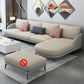 L-Shape Sectional with Sloped Arms and Pillow Back for 4 People
