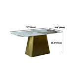 Nordic Glam Style Rectangle Sintered Stone Table Set 1/2/5/7 Pieces Dining Set Clearhalo 'Dining Room Sets' 'Dining Tables & Seating' 'dining_room_set' 'furn' 'furn_dining_room_set' 'Furniture' 'Kitchen & Dining Furniture' 1200x1200_80d35114-912e-42e4-95e3-f34b965b253f