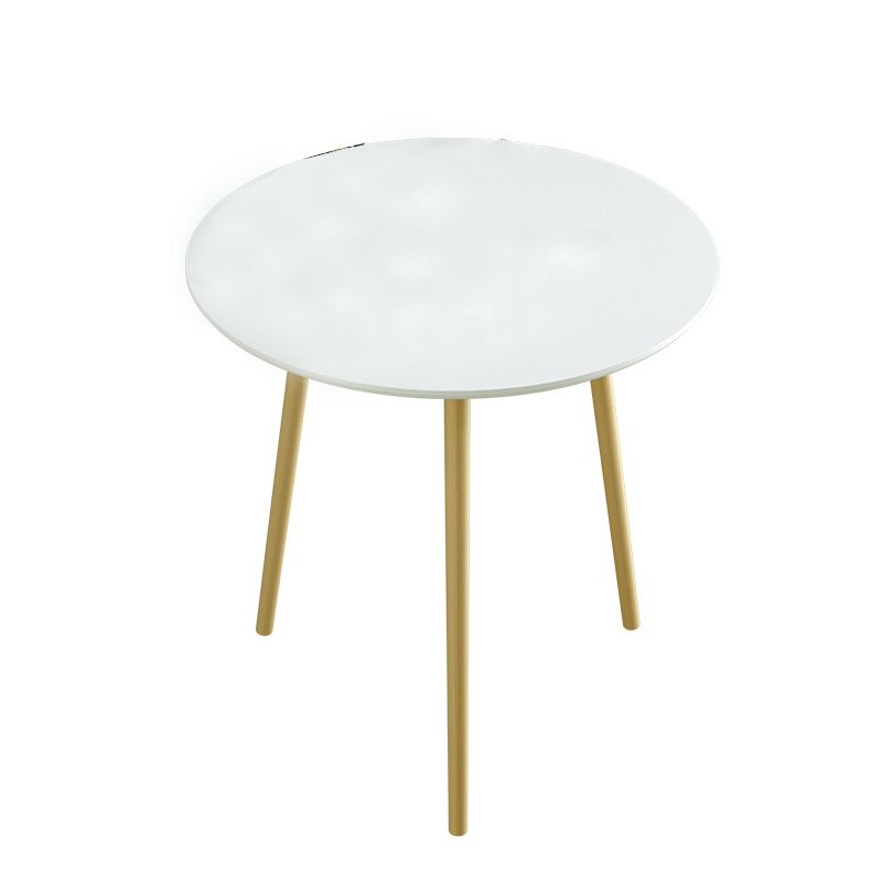 Table basse ronde contemporaine en bois, table de cocktail à 3 pieds