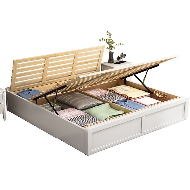 Mident secolo moderno piattaforma bianca piattaforma piattaforma in legno massiccio