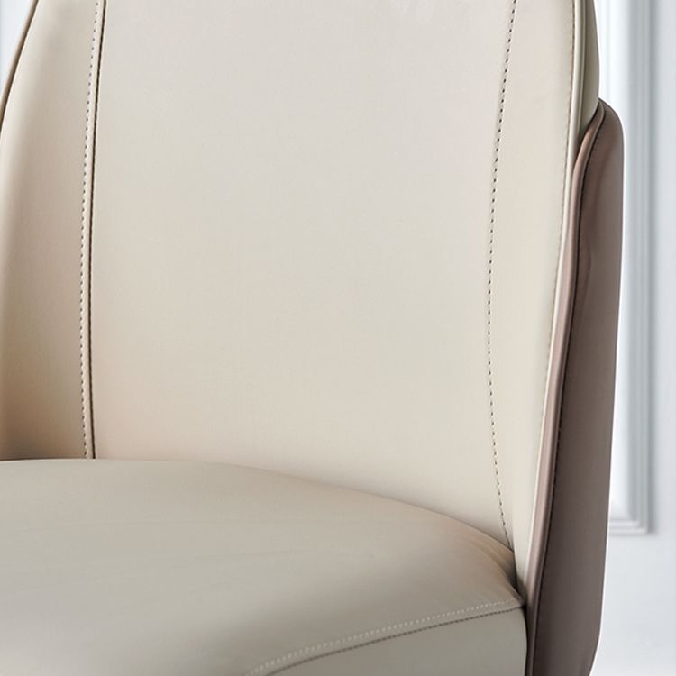 Scandinavian Style Leather Dining Chairs Armless Solid Back Chair for Kitchen Clearhalo ' kitchen&dining_furn' 'Dining Chairs' 'Dining Tables & Seating' 'dining_chair' 'furn' 'furn_dining_chair' 'Furniture' 'furniture_dining_chair' 'Kitchen & Dining Furniture' 'kitchen' 1200x1200_80d49d6f-b9f6-46a7-a000-4501ab20012a