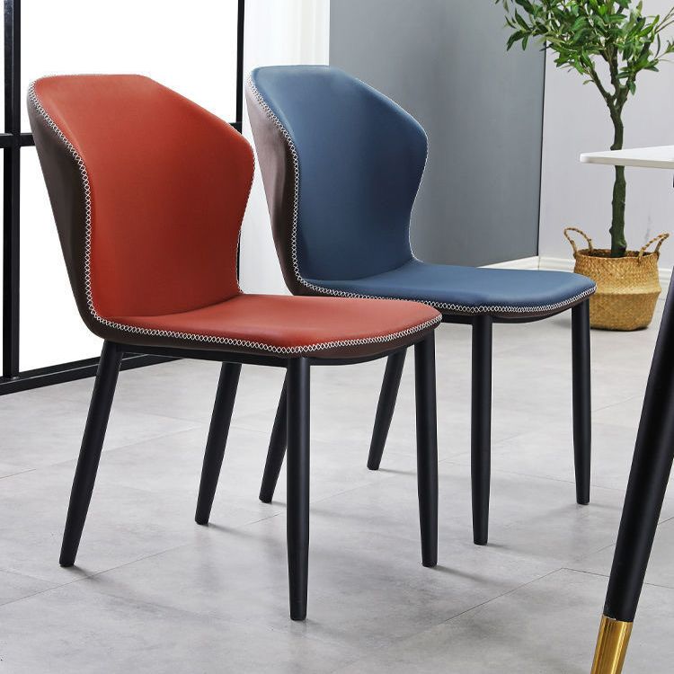 Scandinavian Home Side Chair Indoor Wingback Metal Armless Dining Room Chair Clearhalo ' kitchen&dining_furn' 'Dining Chairs' 'Dining Tables & Seating' 'dining_chair' 'furn' 'furn_dining_chair' 'Furniture' 'furniture_dining_chair' 'Kitchen & Dining Furniture' 'kitchen' 1200x1200_80d5848f-99a8-4901-89d9-feff8824d204