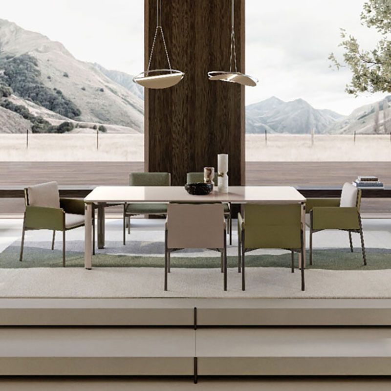 Minimalist Linen Fabric Dining Chair Solid Back Arm Single Chair for Kitchen Clearhalo ' kitchen&dining_furn' 'Dining Chairs' 'Dining Tables & Seating' 'dining_chair' 'furn' 'furn_dining_chair' 'Furniture' 'furniture_dining_chair' 'Kitchen & Dining Furniture' 'kitchen' 1200x1200_80da9b01-0f90-4c26-a577-ad7fecb0ec75