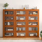 Libreria moderna di libreria in legno chiuso con porta per ufficio