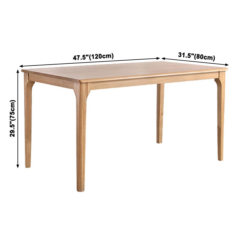 Rectangle Oak Wood Dining Table Modern Kitchen Table in Nature with 4 Legs Clearhalo ' dining_table' 'Dining Tables & Seating' 'Dining Tables' 'furn' 'furn_dining_table' 'Furniture' 'furniture_dining_table' 'Kitchen & Dining Furniture' 'kitchen&dining_furn' 'kitchen' 'kitchen_dining_table' 1200x1200_80dd8519-cca2-4c92-a6f7-f0121e8edda2