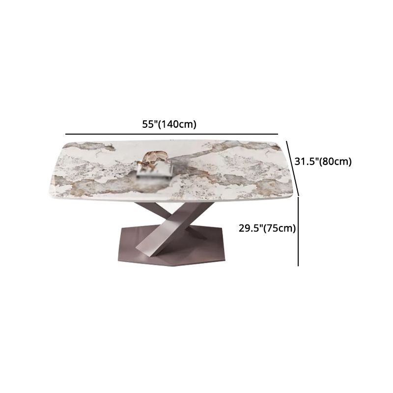 Modern 1/2/5/6/7 Pieces Indoor Kitchen Dining Set Sintered Stone Table and Chair Set Clearhalo 'Dining Room Sets' 'Dining Tables & Seating' 'dining_room_set' 'furn' 'furn_dining_room_set' 'Furniture' 'furniture_dining_room_set' 'Kitchen & Dining Furniture' 'kitchen&dining_furn' 'kitchen' 1200x1200_80dd9b44-92d7-4667-805c-2bb8ee6c1515