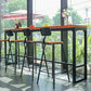 Industrial Rectangle Bar Dining Table Metal and Solid Wood Bar Height Table Clearhalo 'Bar Furniture' 'Bar Tables' 'bar_tables' 'furn' 'furn_bar_tables' 'Furniture' 'Kitchen & Dining Furniture' 1200x1200_80dfd6f7-7ade-4e1f-9c32-7533a06d4ecb