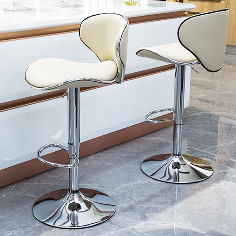 Contemporary Metal Barstool PU Leather Footrest Upholstered Counter Stool Clearhalo 'Bar Furniture' 'Bar Stools' 'bar_stools' 'furn' 'furn_bar_stools' 'Furniture' 'Kitchen & Dining Furniture' 1200x1200_80e28ad0-5658-4622-a1e6-0ca412340e18
