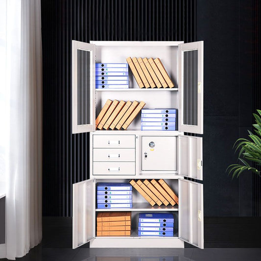 Cajones de bloqueo de gabinetes de acero modernos y archivador de almacenamiento