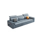 Faux Leather Cushion Back Sectionals 35.43"H Pillow Top Arm Sofa with Storage, Blue Clearhalo 'furn' 'furn_sectionals' 'Furniture' 'furniture_sectionals' 'Living Room Furniture' 'Sectionals' 1200x1200_80e55b0d-9ee8-4b45-ae78-64786c4ab4f2