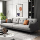 Contemporary Faux Leather Sloped Arm Sofa with Bolster Pillows for Apartment Clearhalo 'furn' 'furn_sofas' 'Furniture' 'furniture_sofas' 'kitchen' 'kitchen_sofas' 'Living Room Furniture' 'Sofa' 'sofas' 1200x1200_80e658b5-a4cb-4709-9001-2fdc77f10081