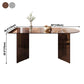 Tempered Glass Dining Table Double Pedestal Base Free Form Table for Home Clearhalo ' dining_table' 'Dining Tables & Seating' 'Dining Tables' 'furn' 'furn_dining_table' 'Furniture' 'furniture_dining_table' 'Kitchen & Dining Furniture' 'kitchen&dining_furn' 'kitchen' 'kitchen_dining_table' 1200x1200_80e65a3d-e0cb-4f94-b98d-39c3eb2461ec