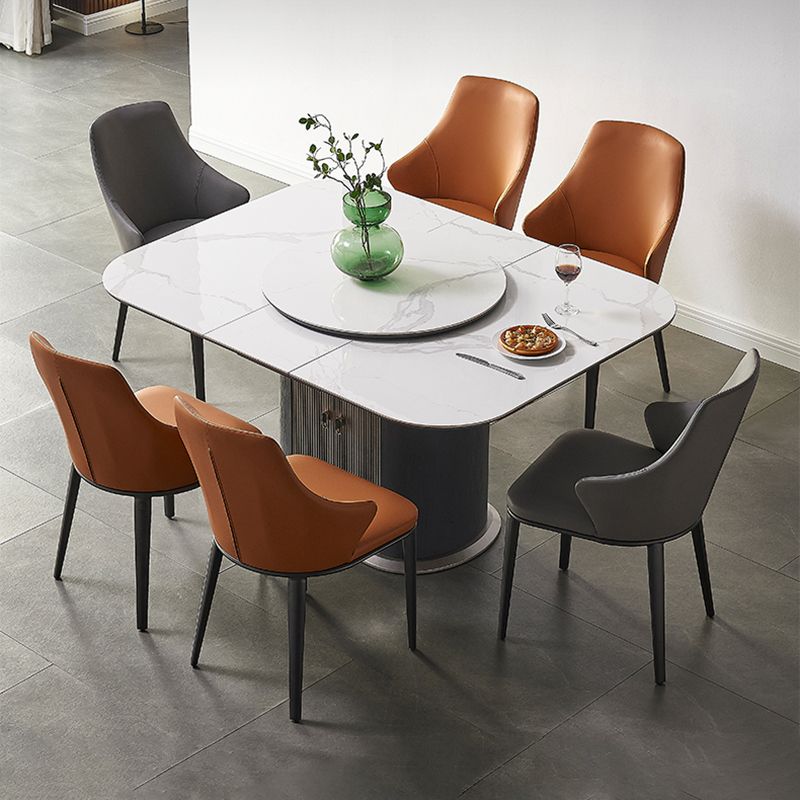 モダンなスタイルの焼結屋ダイニングラウンドテーブルセット1/4/5/7ピースダイニングセット