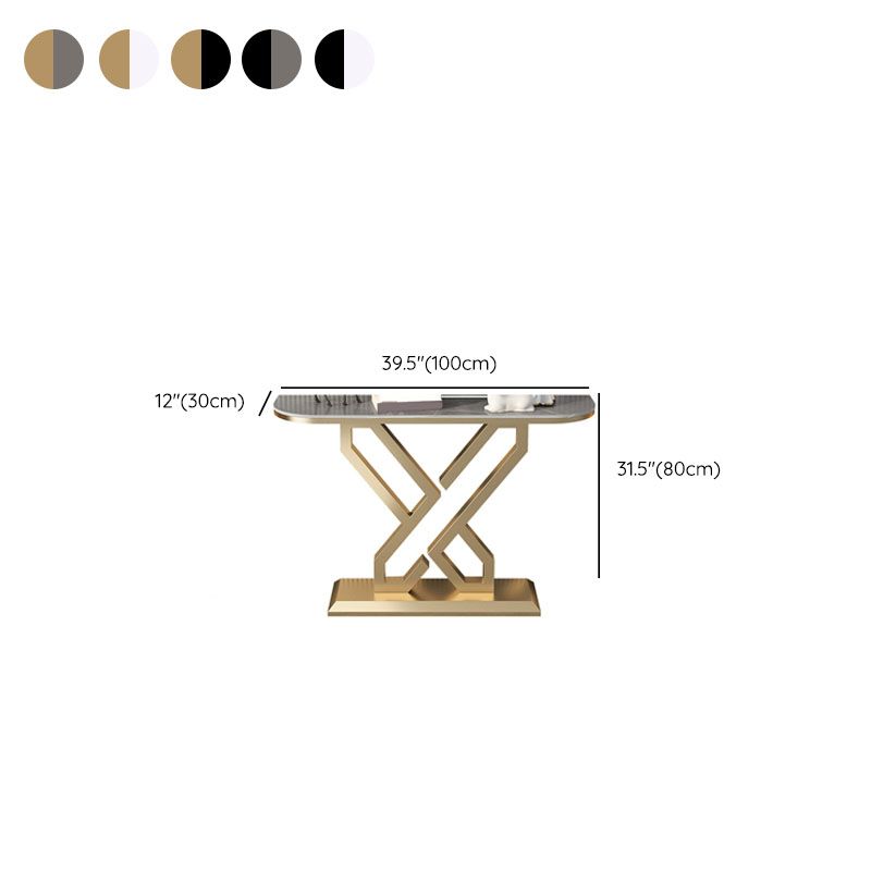 Tavolo di accento in metallo glam tavolo da divano di divano in pietra mezzano per la sala