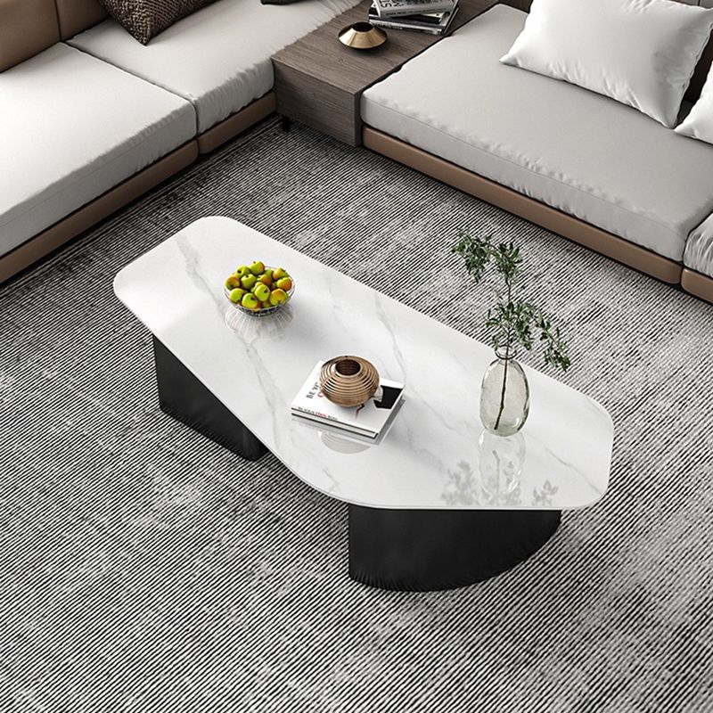 Tavolino da caffè geometrico moderno in ardesia Tavolino da caffè standard 1 con contenitore
