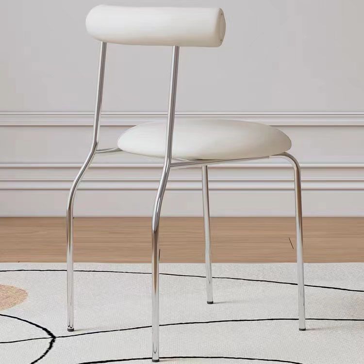 Sedia da pranzo senza braccio contemporanea casa in argento sedia da pranzo