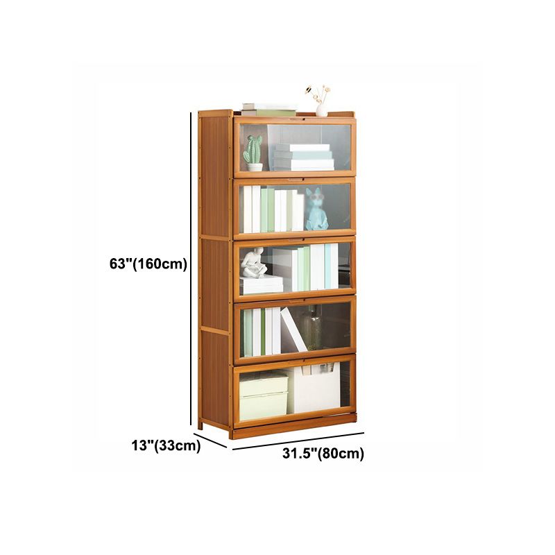 Modern Bamboo Barrister Bookcase Closed Back Bookcase for Home Office Clearhalo 'Bookcases' 'furn' 'furn_bookcases' 'Furniture' 'furniture_bookcases' 'kitchen' 'kitchen_bookcases' 'Living Room Furniture' 'Office Furniture' 1200x1200_80ed5da8-4fc9-4e0c-9eb6-2f95e89918ff