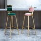 Glam Metal Barstool Velvet Gold Furniture in Matte Finish for Indoor Clearhalo 'Bar Furniture' 'Bar Stools' 'bar_stools' 'furn' 'furn_bar_stools' 'Furniture' 'Kitchen & Dining Furniture' 1200x1200_80eddb53-afca-4e07-a7a2-4424c4384bdc