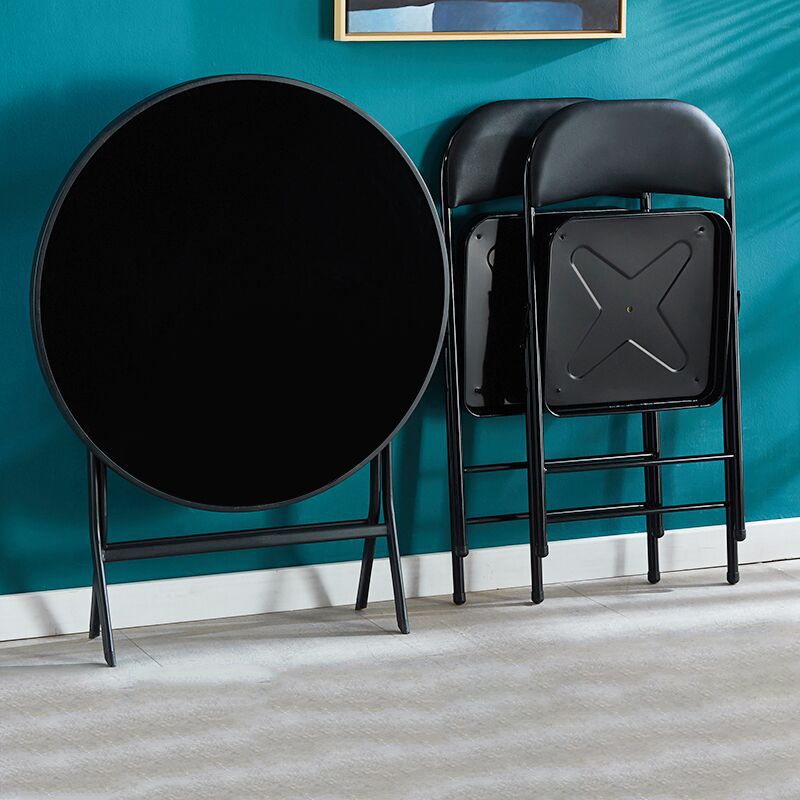 Modern Style Glass Kitchen Dining Table Black Table with Black Frame for Home Clearhalo ' dining_table' 'Dining Tables & Seating' 'Dining Tables' 'furn' 'furn_dining_table' 'Furniture' 'furniture_dining_table' 'Kitchen & Dining Furniture' 'kitchen&dining_furn' 'kitchen' 'kitchen_dining_table' 1200x1200_80ef2e72-2db4-4811-b122-4ff9b20e6c3c