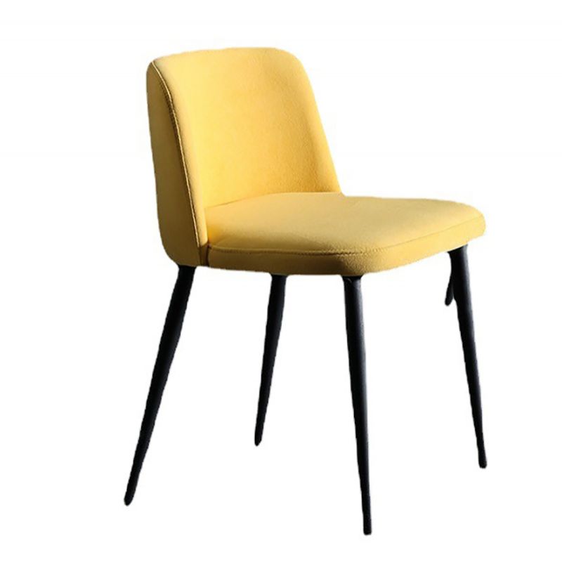 Modern Style Metal Parsons Chair Upholstered Side Chair with Black Legs Clearhalo 'Dining Chairs' 'Dining Tables & Seating' 'dining_chair' 'furn' 'furn_dining_chair' 'Furniture' 'furniture_dining_chair' 'Kitchen & Dining Furniture' 1200x1200_80f09710-e3aa-4856-9ce2-513834877f6c
