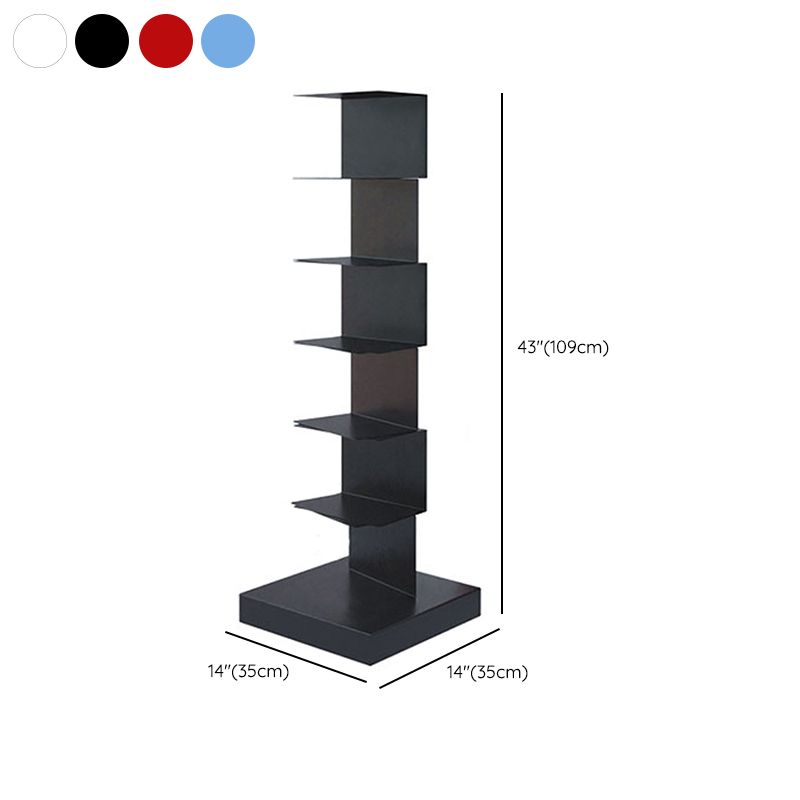 Contemporary Steel Bookshelf Geometric Shelf Bookcase for Study Room Clearhalo 'Bookcases' 'furn' 'furn_bookcases' 'Furniture' 'Office Furniture' 1200x1200_80f193cc-46dd-4e94-8a1d-c87b1a910dc9
