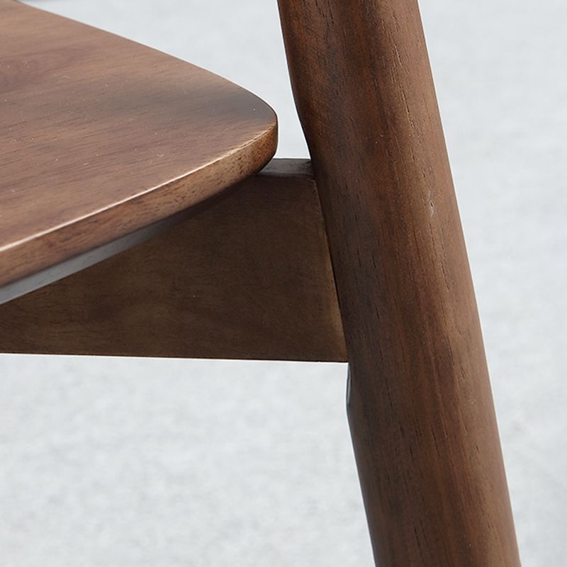 Sedie da pranzo in stile moderno Sedie laterali da pranzo senza braccioli con schienale aperto e gambe in legno