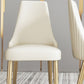Glam Kitchen Side Chair Gambe dorate Parsons Sedia da pranzo senza braccioli