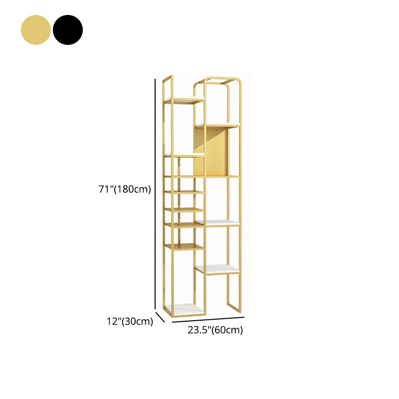 Glam Style Metal Bookshelf Open Etagere Shelf Bookcase for Home Office Clearhalo 'Bookcases' 'furn' 'furn_bookcases' 'Furniture' 'furniture_bookcases' 'Office Furniture' 1200x1200_80f538a9-2e3c-4392-8491-4e8954250eaf