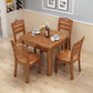 Square Industrial Dining Table Wood Color Fixed Table with Solid Rubberwood Clearhalo ' dining_table' 'Dining Tables & Seating' 'Dining Tables' 'furn' 'furn_dining_table' 'Furniture' 'furniture_dining_table' 'Kitchen & Dining Furniture' 'kitchen&dining_furn' 'kitchen' 'kitchen_dining_table' 1200x1200_80f65c89-dc3f-4932-aed1-f6250895b1ac