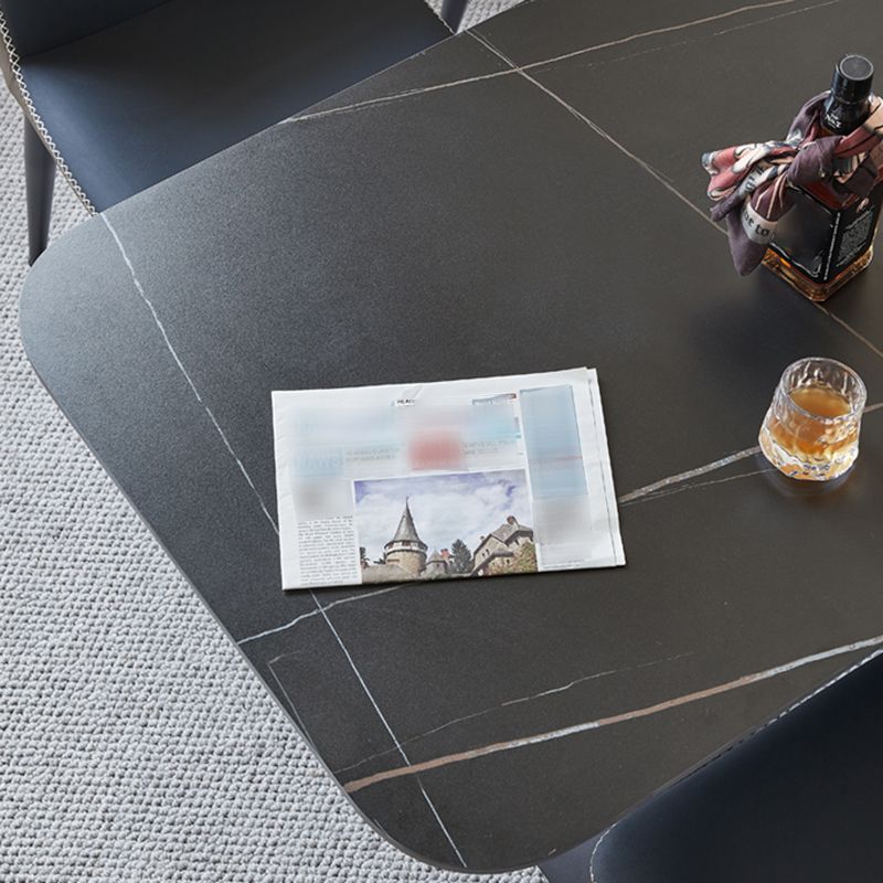 17.7"H Modern Adjustable Metal Cross Base Slate Square Coffee Table on Wheels Clearhalo 'Coffee & Accent Tables' 'Coffee Tables' 'coffee_tables' 'furn' 'furn_coffee_tables' 'Furniture' 'Living Room Furniture' 1200x1200_80f8691a-1410-4b72-8319-a293cc5a6d8e